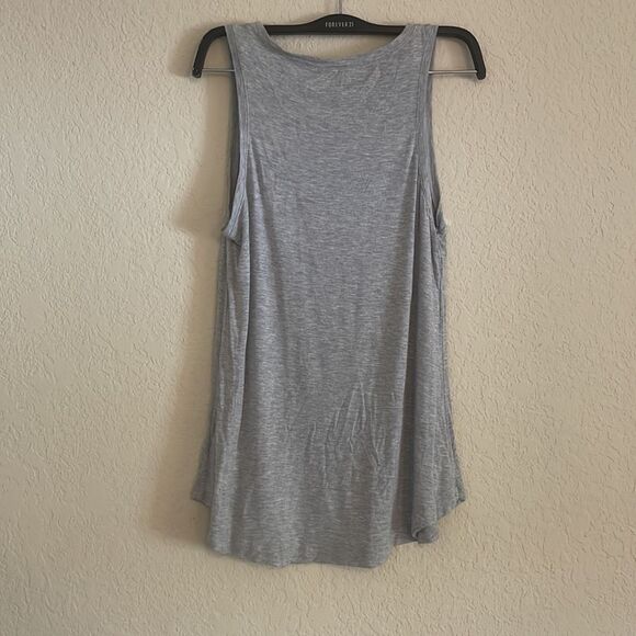 American Eagle outfitters soft and sexy line gray tank embroidered floral (xs) - Picture 7 of 8